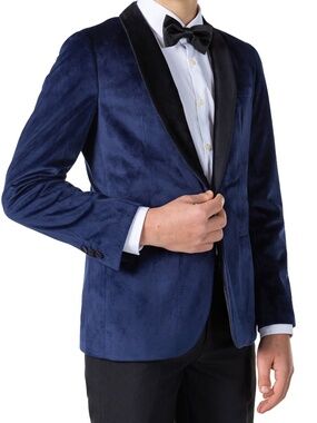 OPPOSUITS Boys Blue Velvet Jacket